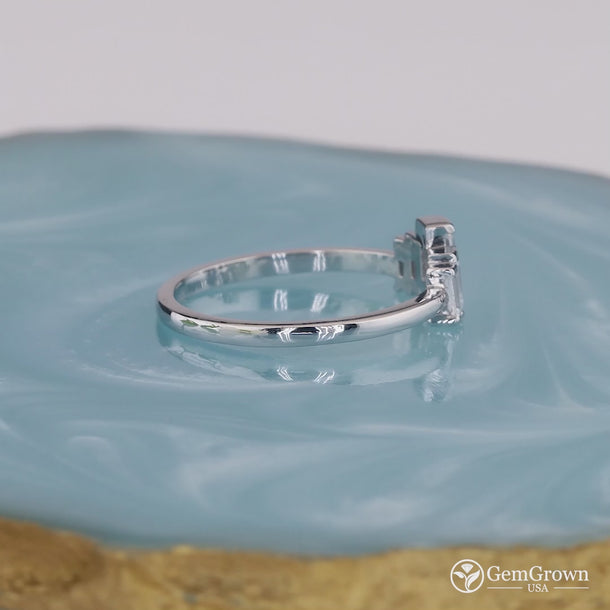 Graduated Baguette Moissanite Minimalist Stackable Rings