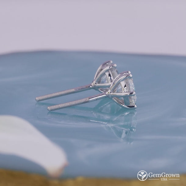 6mm Round Cut Moissanite Stud Earrings