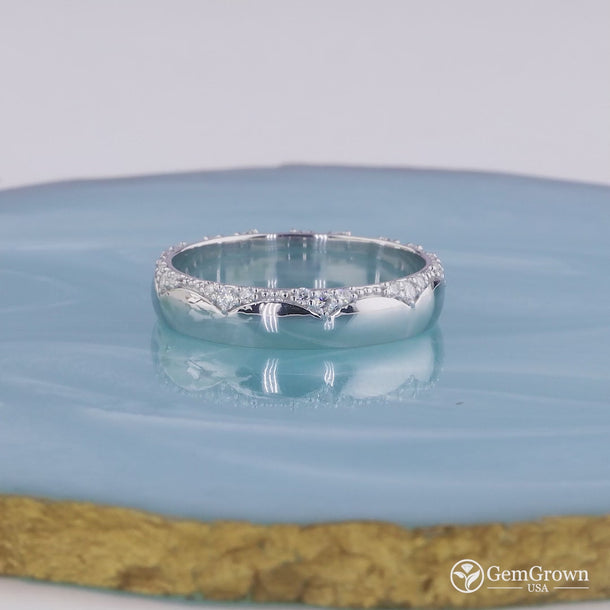 Wedding Moissanite Confetti Cigar Band