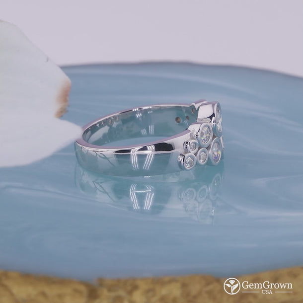 Raindrop Dress Moissanite Statement Ring