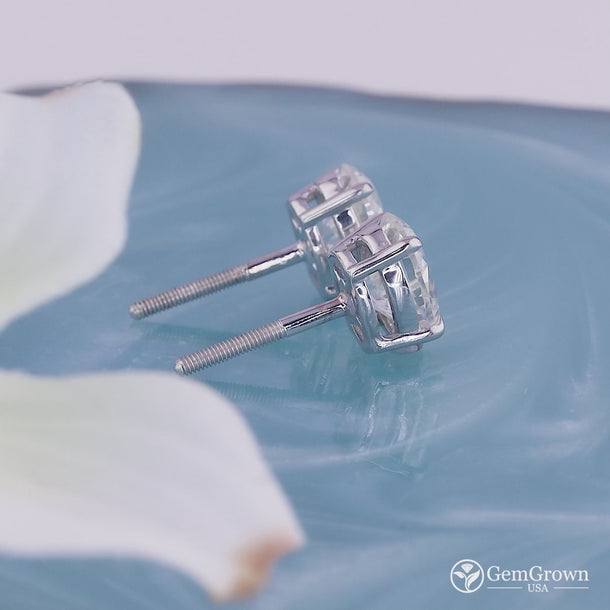 2.50ct Oval Cut Solitaire Stud Earrings