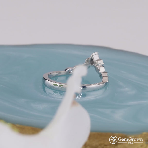 Pear Cut Curved Matching Stackable Wedding Band