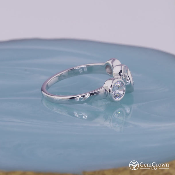 Scatter Bezel Set Round Cut 4 Stone Ring