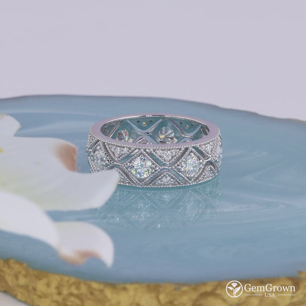 7mm Wide Estate Full Eternity Anniversary Band