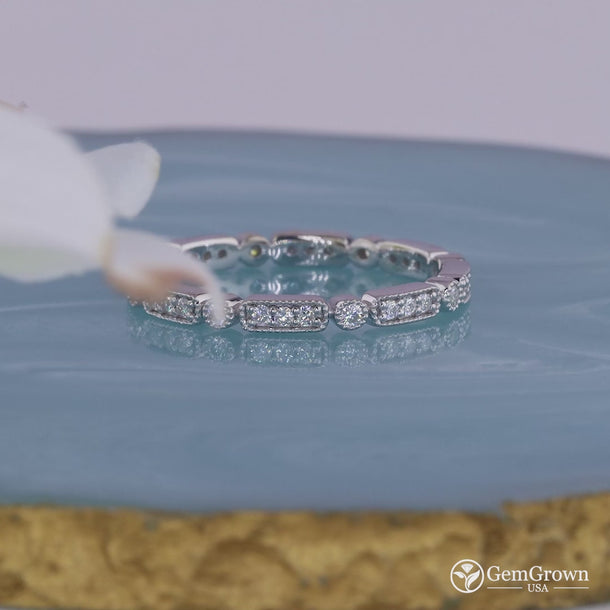 Vintage Style Full Eternity Wedding Band