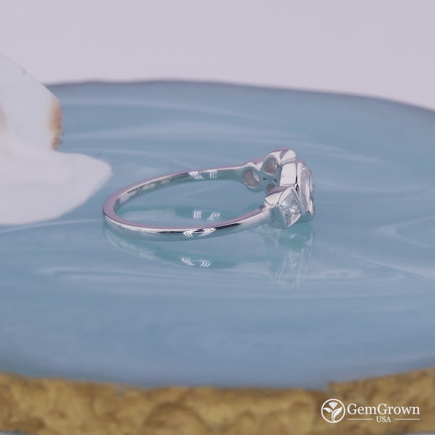 Mixed Cut Moissanite Bubble Statement Ring