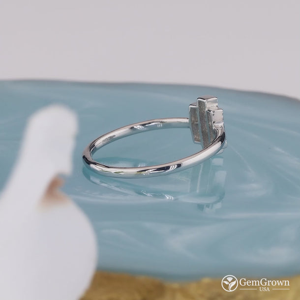 Channel Set Baguette Minimalist Stackable Ring