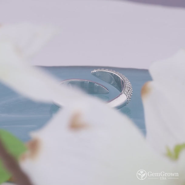 Open Cuff Double Claw Stackable Wedding Band