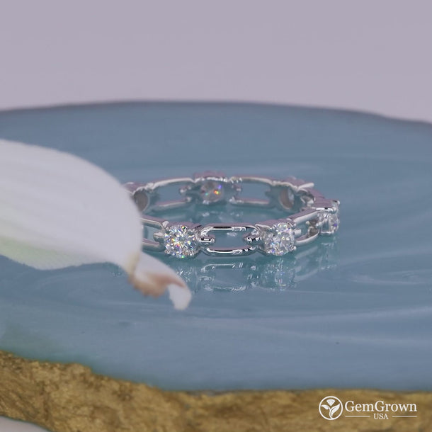 Full Eternity Link Chain Wedding Band
