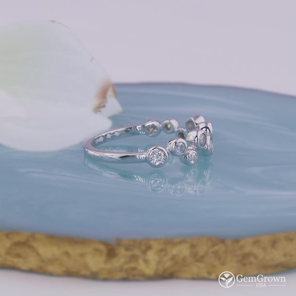 Contemporary Zigzag Bubble Ring For Women
