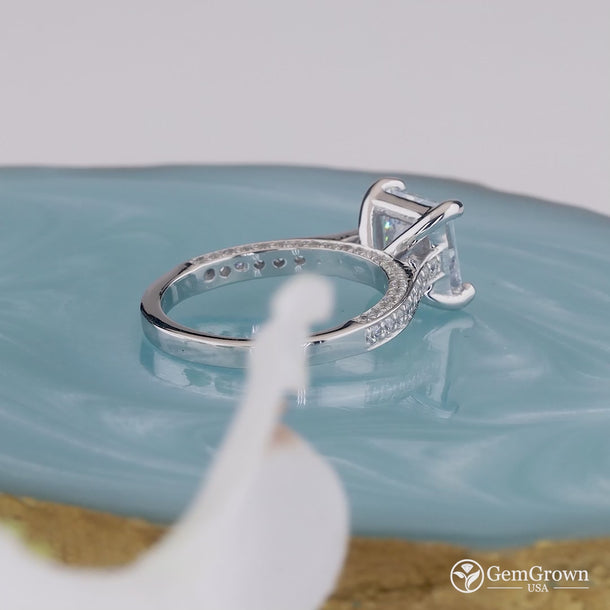 3 Ct Princess Cut Solitaire Engagement Ring